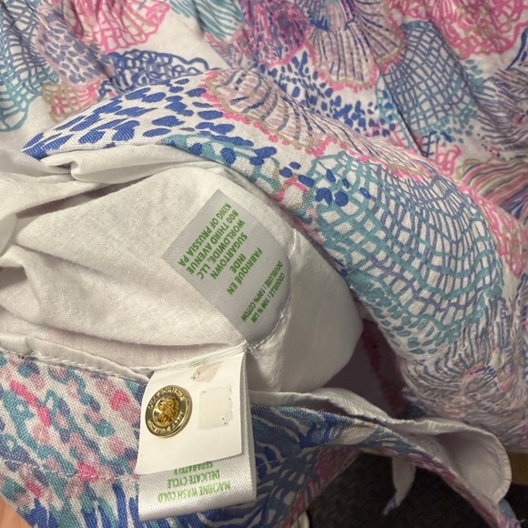 Lilly Pulitzer lagoon linen shirt dress - Picture 4 of 6